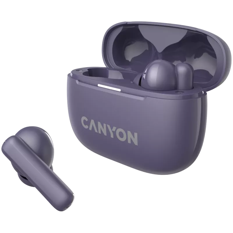 Słuchawki Canyon CNS-TWS10PL True Wireless Stereo (TWS) douszne do rozmów/muzyki/sportu/codziennego użytku USB Type-C Bluetooth Fioletowe (CNS-TWS10PL)