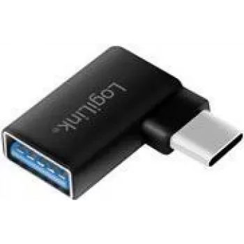 Logilink - Adapter USB - USB-C (M) kątowy na USB (Ż) - USB 3.2 Gen 1 - 5 V - 3 A - Czarny (AU0055)