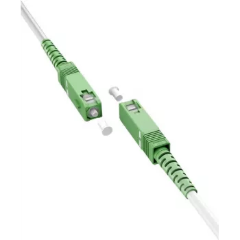 Kabel światłowodowy Goobay 59593 0,5 m SC/APC FTTH OS2 biały (59593)