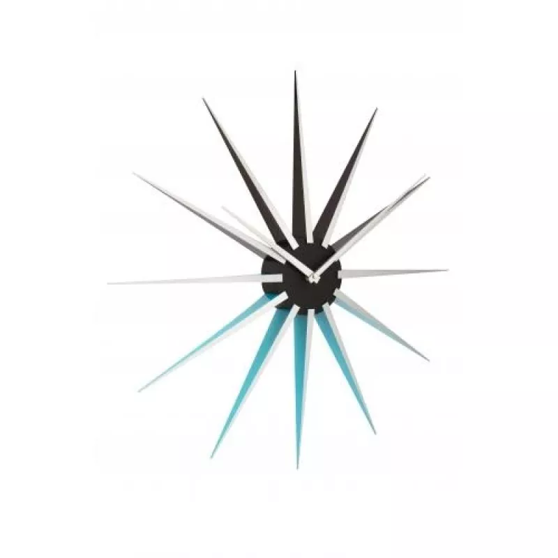 NeXtime zegar 3051bl Nova, Ø50 cm, ścienny, czarno-niebieski