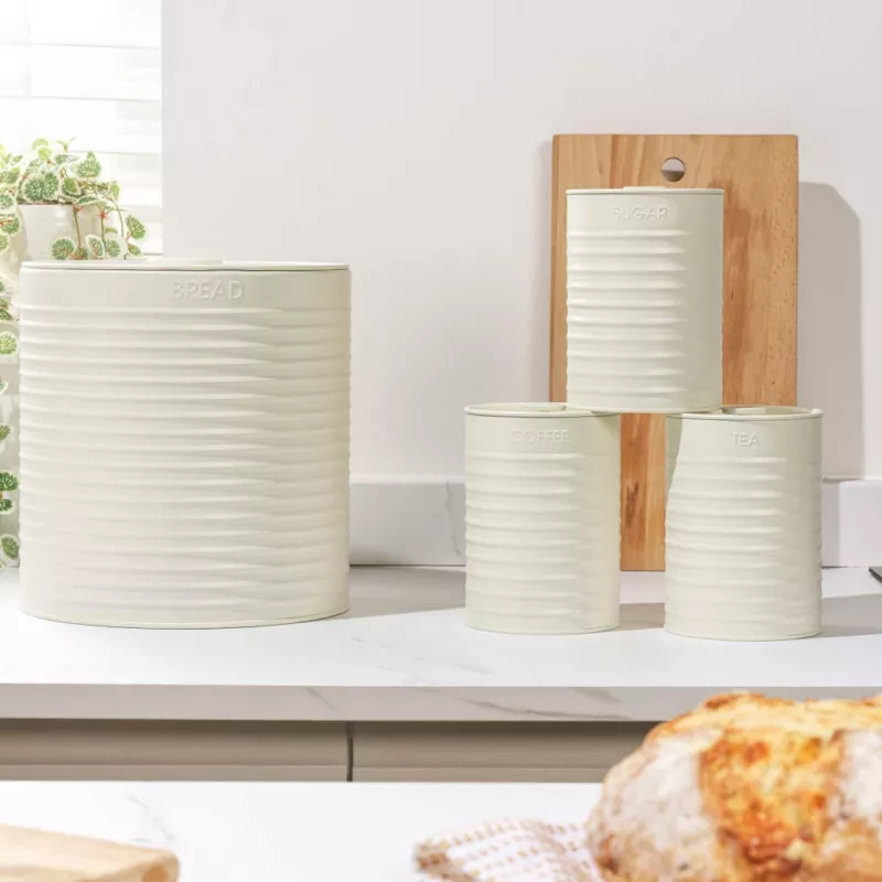 Komplet na blat Russell Hobbs RH03270CEU7 kremowy 4-elementowy — zestaw kuchenny na blat, wykończenie kremowe