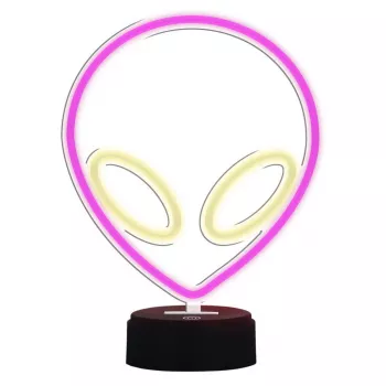 Lampa stołowa MANTA SNL86PK Style Neon Lights UFO Pink – dekoracyjna lampa neonowa różowa