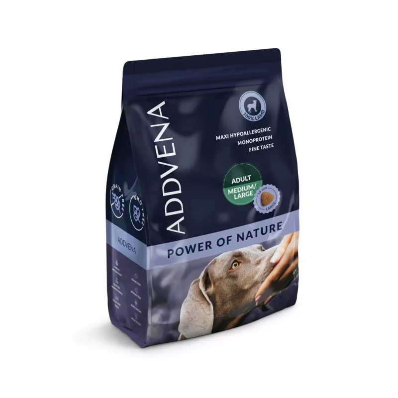 ADDVENA Power of Nature Adult Medium/Large Lamb - sucha karma dla psów - 2,5kg