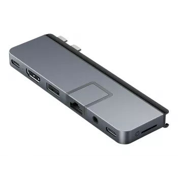 Hyper | HyperDrive DUO PRO 7-w-2 Hub USB-C do MacBook Air/Pro 2016-2020 | Porty Ethernet LAN (RJ-45) 1 | Liczba portów HDMI 1