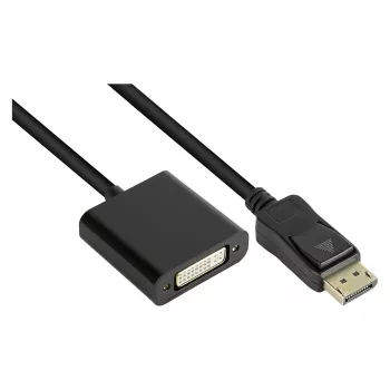 Adapter DisplayPort Stecker an DVI-I 24+5 Buchse, 1080P @60Hz, vergoldete Kontakte, ca. 20cm, Good C (DP-AD10)
