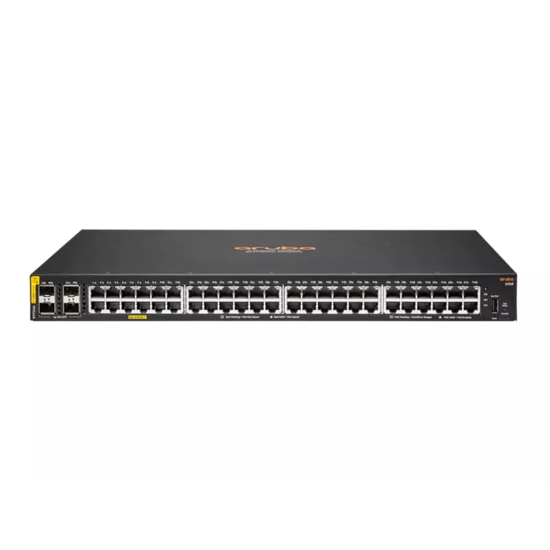 Hewlett Packard Enterprise HPE Aruba Networking CX 6100 48G Class4 PoE 4SFP+ 740W Switch - Switch - L3 - zarządzany - 48 x 10/100/1000 (PoE+) + 4 x 1 Gigabit/10 Gigabit SFP+ (Uplink)