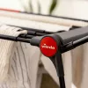 Suszarka do ubrań VILEDA Infinity Flex Ultimate Telescopic — czarna, aluminium lakierowane, 30 m powierzchni suszenia, składana, kółka