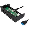 LogiLink USB 3.0 hub, 7-port 5.25 wewnętrzny, z portem szybkiego ładowania - Hub - 6 x SuperSpeed USB 3.0 + 1 x SuperSpeed USB 3.0 (ładowanie)