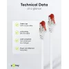 Kabel sieciowy Goobay CAT 6 Patch kabel RJ-45 Cat6 15m Biały
