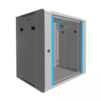 Szafa rack Extralink 12U 600x450 szara do montażu na ścianie