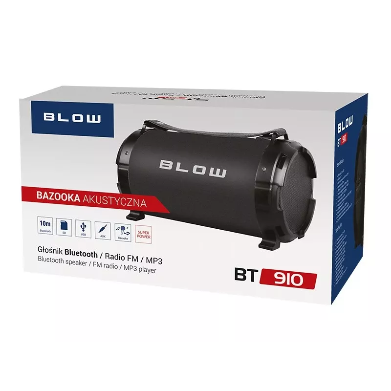 BLOW 30-331# Portable Stereo Speaker Czarny