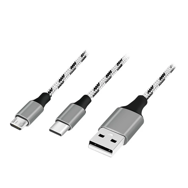 Kabel LogiLink CU0202 USB 2.0 1,2 m USB A USB C/Micro-USB A szary