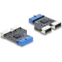 USB hub DELOCK 5 Gbps 20‑pin header to 2× USB-A 5 Gbps