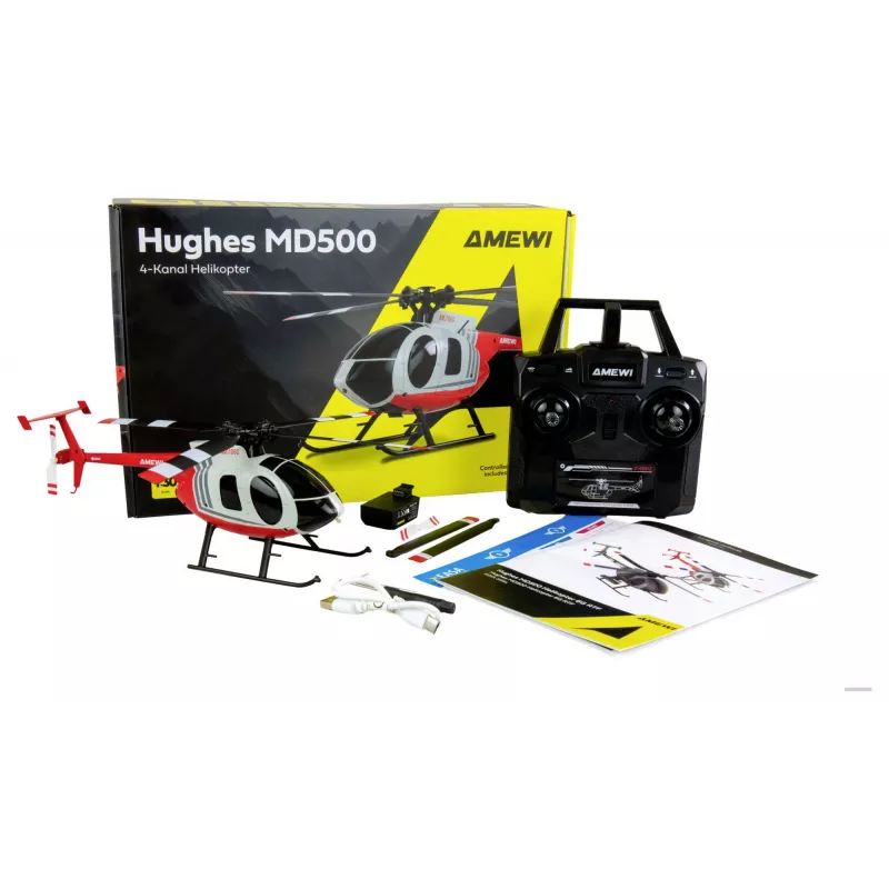 Amewi RC Helicopter MD500 Li-Po Battery 350mAh Srebrny/Czerwony (25354)
