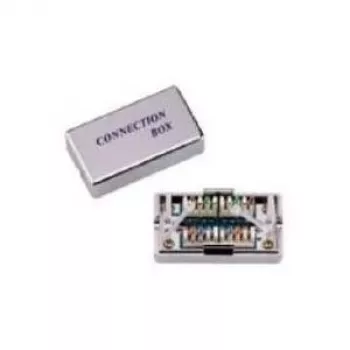 Wentronic Goobay Netzwerk Verbindungs-/ Anschlussbox CAT 5e (100MHz) STP geschirmt - Box zum Verbinden von zwei Netzwerk-Installationskabeln (50481)