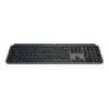 Bezprzewodowa klawiatura pełnowymiarowa Logitech Master MX Keys S — Grafit, Bluetooth i 2,4 GHz (Nano), ładowanie USB-C, podświetlenie, QWERTY US International