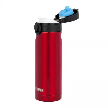Butelka termiczna NOVEEN TB825 400 ml — izolowany pojemnik na napoje ze stali nierdzewnej, czerwona