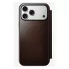 Nomad Modern Leather Folio etui na telefon komórkowy Pokrowiec dla iPhone 17 Pro Max — Brązowy, skóra, ekran 6,3 cala, 4 kieszenie na karty