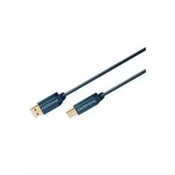 Kabel USB 2.0 A/B męski/męski 3 m niebieski ClickTronic (70097)