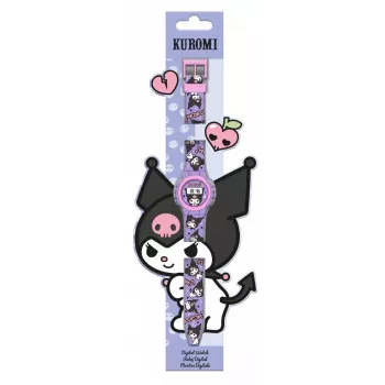 Zegarek dziecięcy Euroswan Kuromi model KU00002 dla dzieci, wyświetlacz analogowy, mechanizm kwarcowy