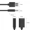 Kabel USB UNITEK Y-C447GBK 0,5 m USB 2.0 czarny