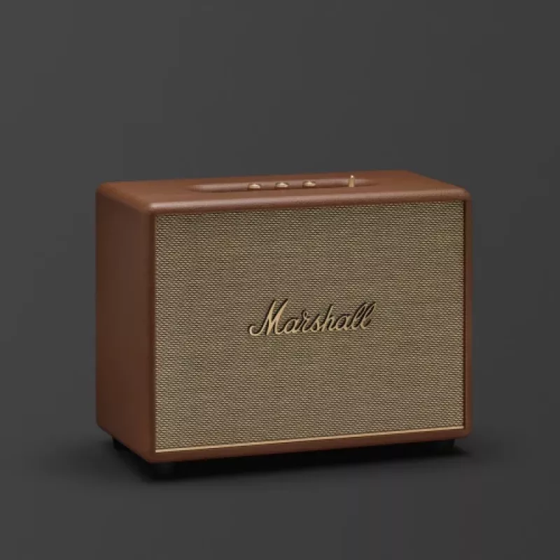 Głośnik bezprzewodowy MARSHALL Woburn III Brown — multiroom, Bluetooth, Wi‑Fi, wejścia analogowe