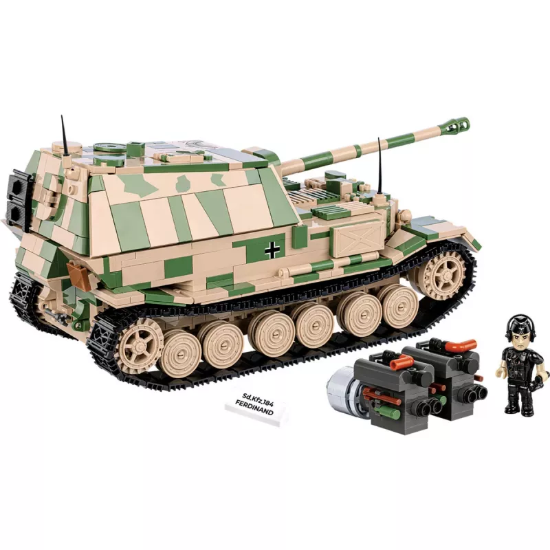 Cobi Historical Collection WWII SD. Pojazd. Czołg Ferdinand, Wielokolorowy