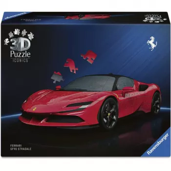 Puzzle 3D Ravensburger Iconics Ferrari SF90 Stradale – kolekcjonerski zestaw modelarski