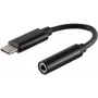 Kabel do telefonu komórkowego ShiverPeaks BS14-05021 Czarny 0,13 m USB C 3,5 mm