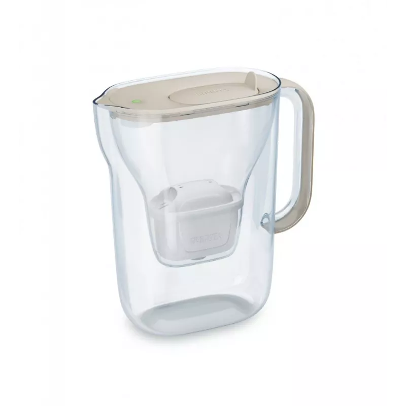 Dzbanek filtrujący wodę BRITA Style Essential, zbiornik 2,4 L (1,4 L przefiltrowanej), MAXTRA, pokrywa z klapką, piaskowy