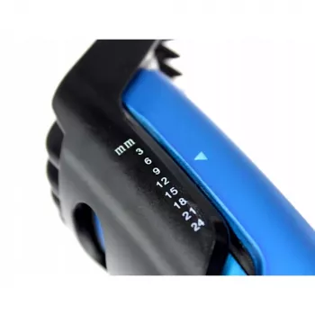 Maszynka do włosów BLAUPUNKT HCC401 — regulowana 3–24 mm, akumulatorowa, czarno-niebieska
