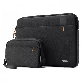 Etui na laptop Inateck LB01011-13S dla laptopów 13-calowych z kieszenią na akcesoria, czarny