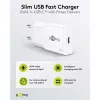 USB-C PD GaN Fast Charger cienki (30 W) (Biały)