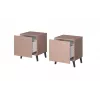 Szafka nocna cama meble NOVA 44x40x52 cm róż mat, 1 szuflada, rama 16 mm