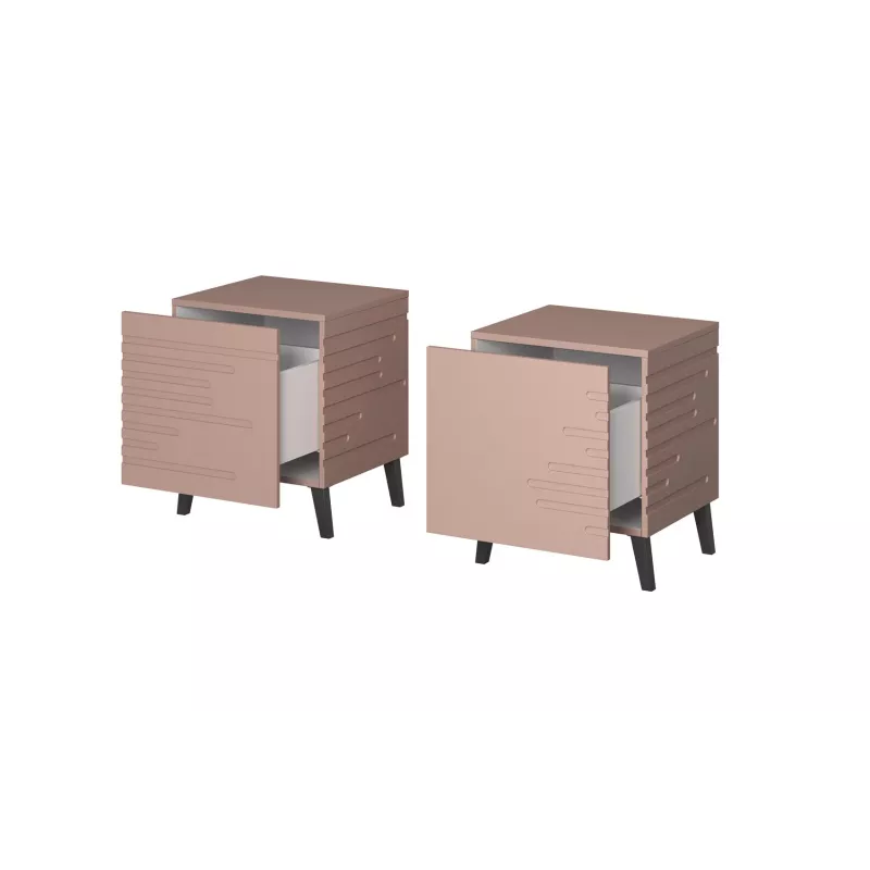 Szafka nocna cama meble NOVA 44x40x52 cm róż mat, 1 szuflada, rama 16 mm