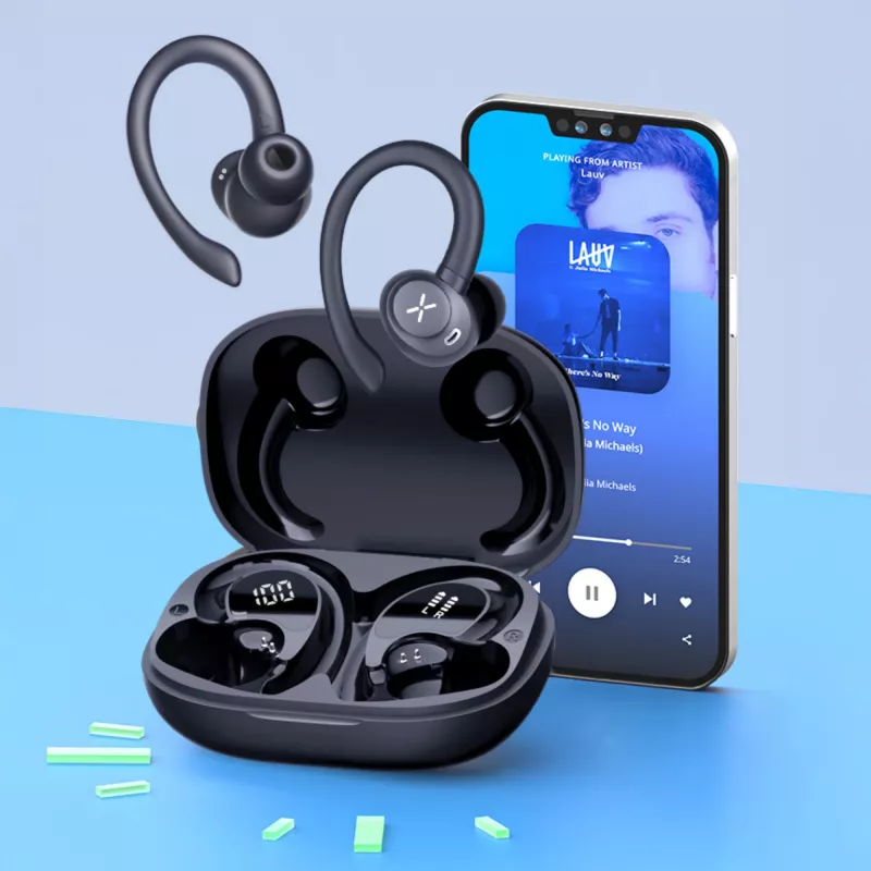 Bezprzewodowe słuchawki sportowe MANTA Rytmo Sport 2 MATWS012BK — True Wireless, douszne, czarne