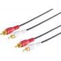 Kabel audio ShiverPeaks 40504 z 2 złączami RCA do analogowych połączeń stereo