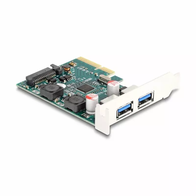 Karta DeLOCK PCI Express x4 na 2 zewnętrzne porty USB 10 Gb/s Typ-A żeński Low Profile