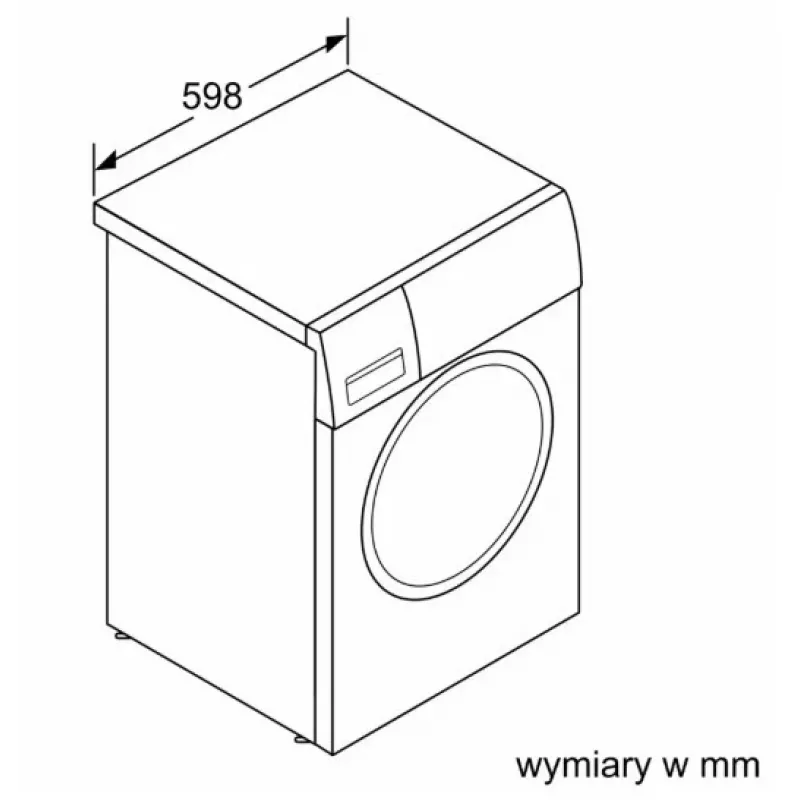 Pralka ładowana od przodu Bosch WGE02201PL — 8 kg, 1200 obr./min, bęben 55 l, wyświetlacz LED, inwerter