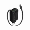 Ładowarka CANYON OnCharge 65RC z wbudowanym kablem USB-C, 65 W, 1x PD, 1x QC, wtyczka EU, czarna