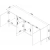 Cama INSERTO 3D1W komoda 190x40x80 czarny + LED