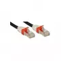 Lindy Cat.6 (A) SSTP / S/FTP PIMF Premium 1,0m kabel sieciowy Czarny 1 m