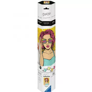 Ravensburger painting kit CreArt ART Collection Canvas Edition — Lady in Pink (PopArt)
