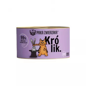 PAKA ZWIERZAKA Rabbit - mokra karma dla kota - 200g