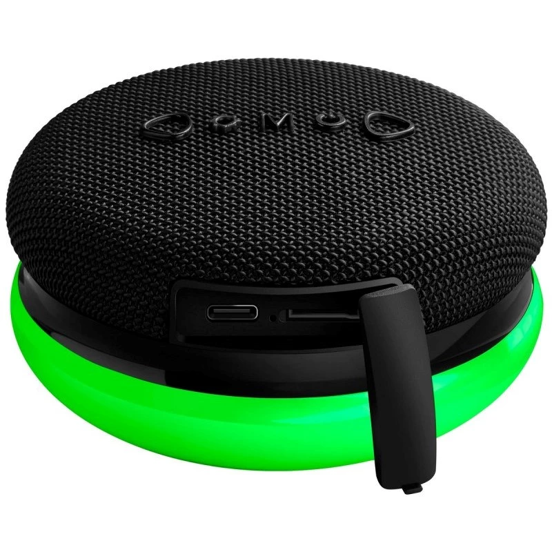 Przenośny głośnik Bluetooth DEFENDER ENJOY 40 — 7 W RMS, Bluetooth 5.3, podświetlenie LED, bateria LiPo, 9 godz., czarny