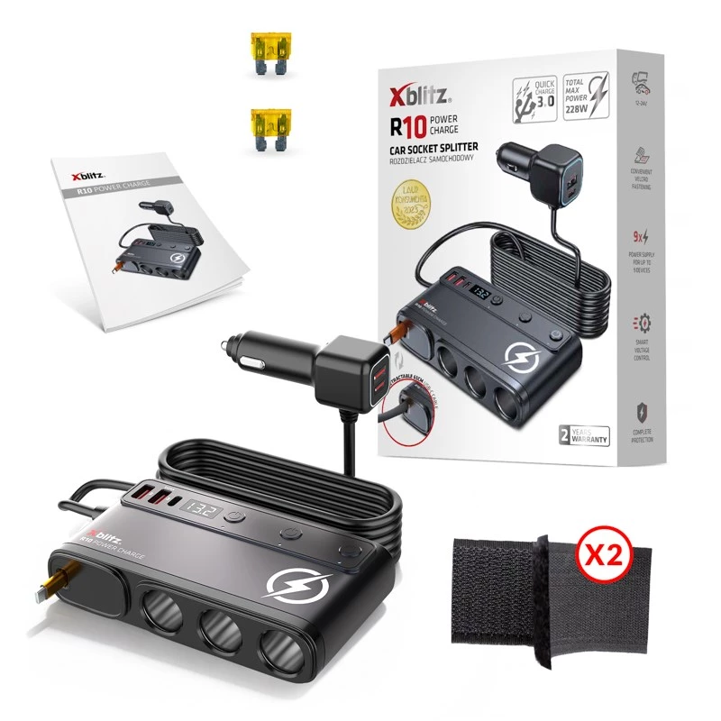 Xblitz R10 Power Charge rozdzielacz gniazda samochodowego