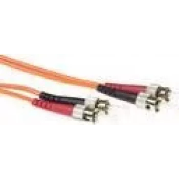 ACT 50 m LSZH wielomodowy kabel krosowy światłowodowy 50/125 OM2 duplex ze złączami ST