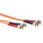 ACT 50 m LSZH wielomodowy kabel krosowy światłowodowy 50/125 OM2 duplex ze złączami ST