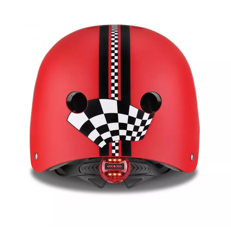 Kask ochronny GLOBBER Elite Lights XS/S 48–53 cm Czerwony