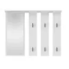 Hanger + mirror PARMA 100x15x.81.5 cm, Biały